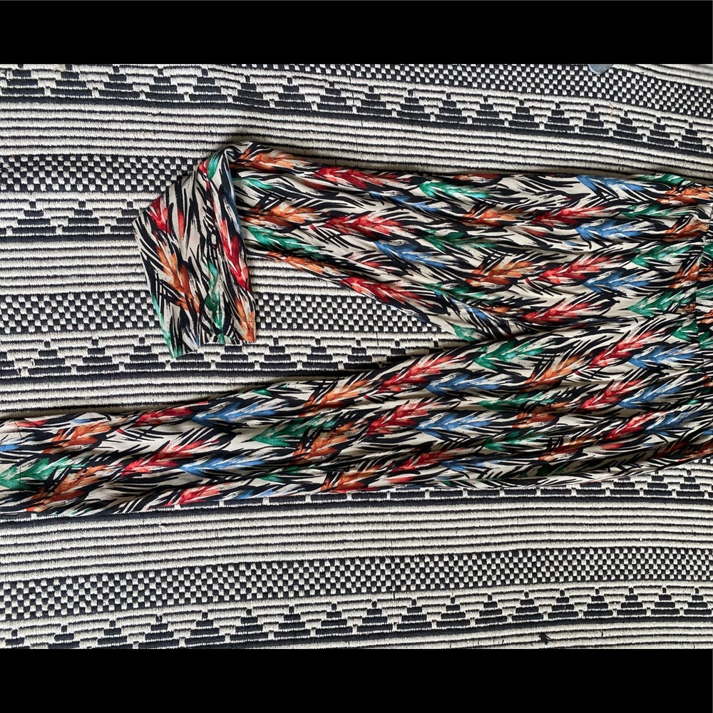MANGO High-Waist Printed Tapered Pants - Size M
